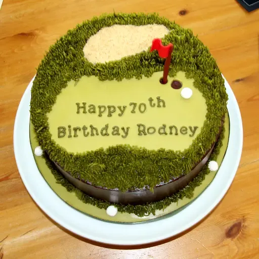 Golf themed birthday cake