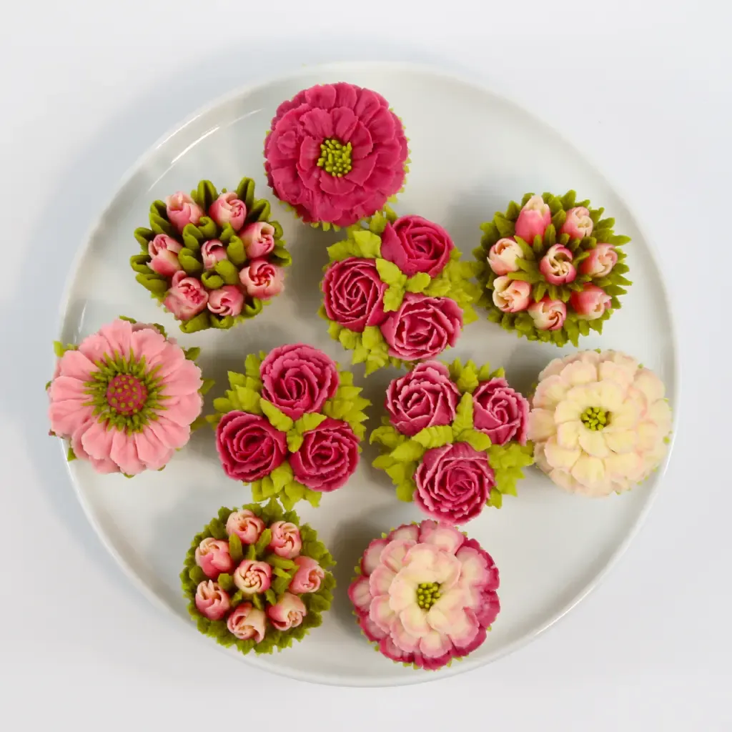 Plate of cupcakes